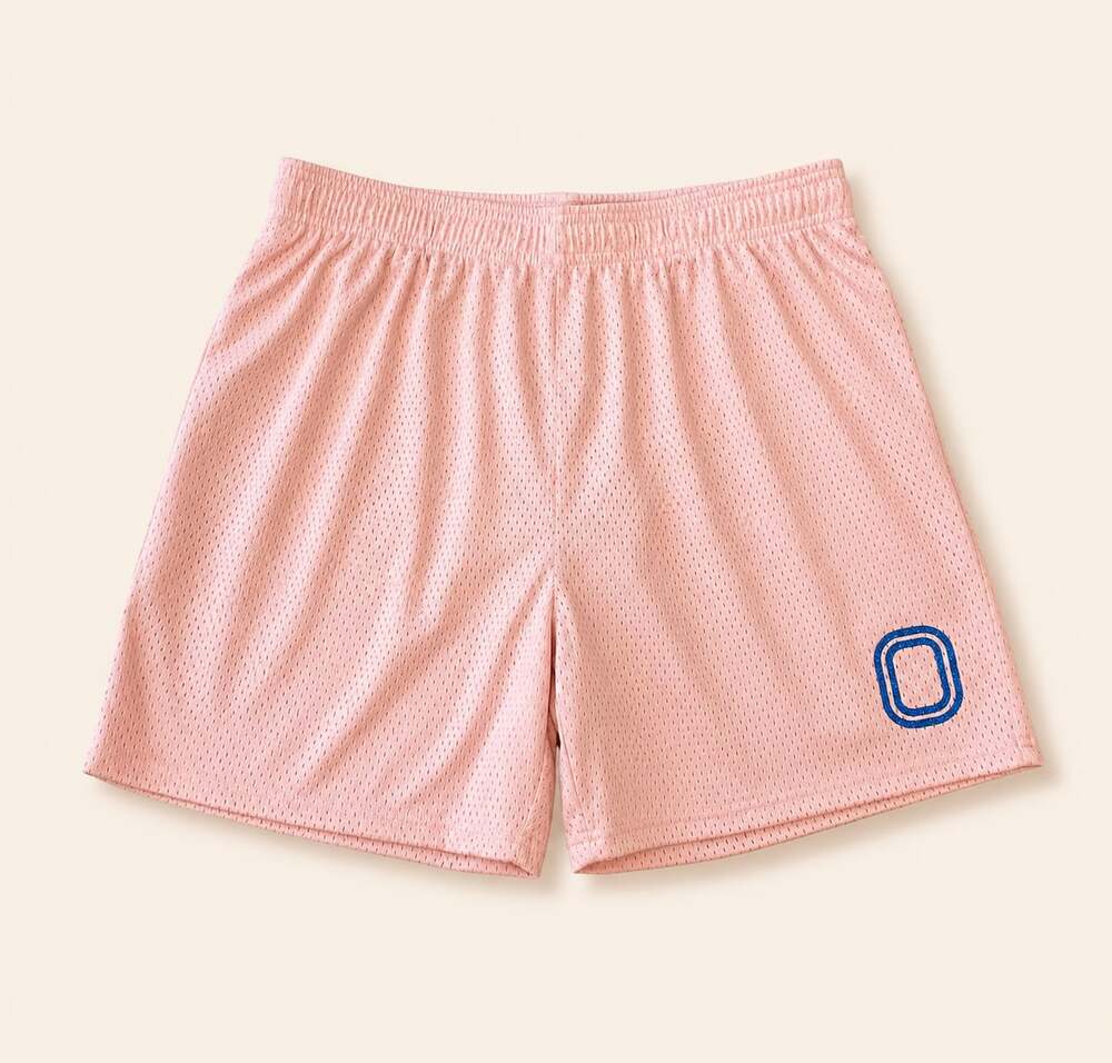 Overtime Pink Mesh Basketball Shorts Y2K Athleisure Streetwear Size M